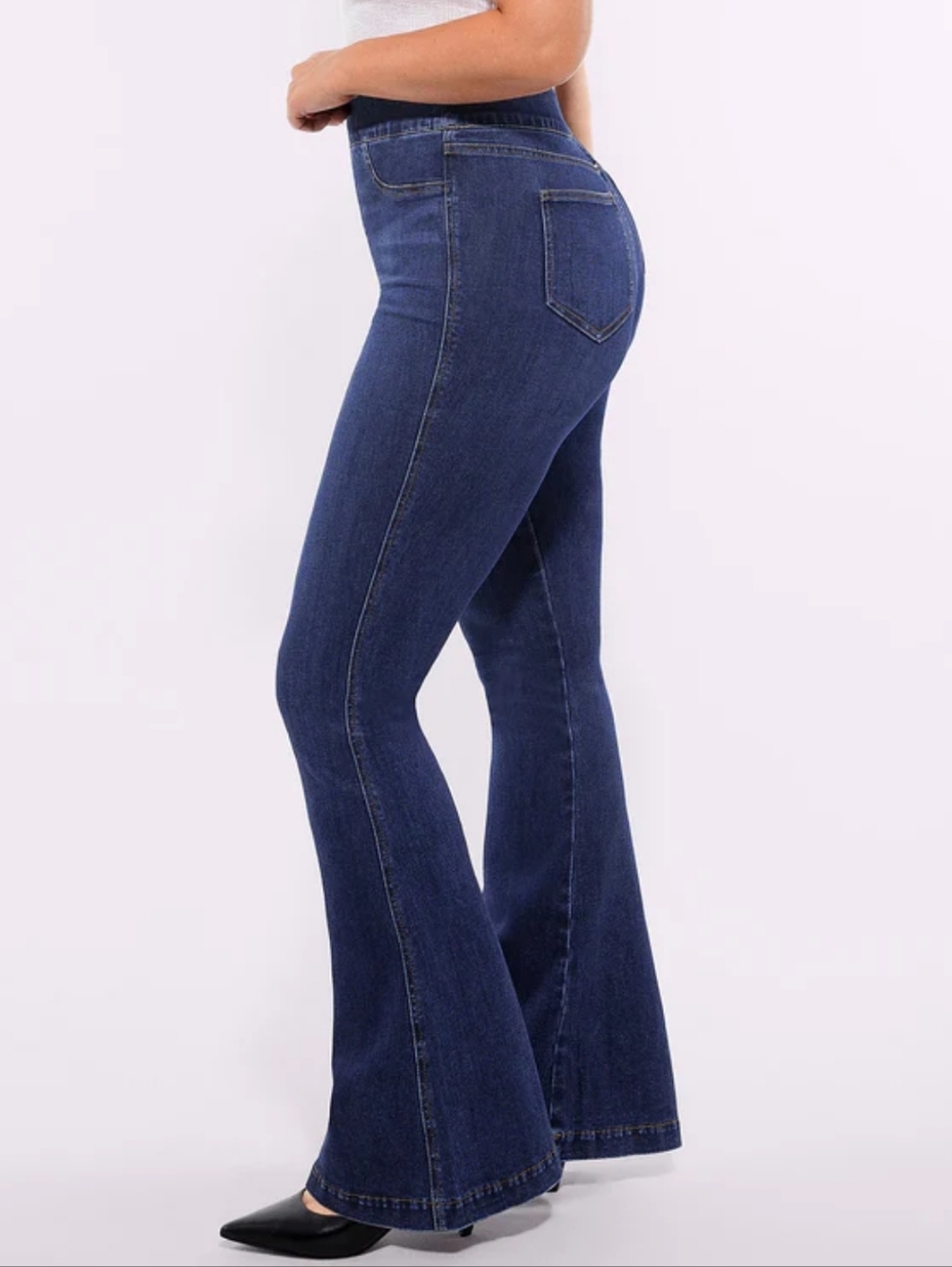 Shapellx AirSlim High-Waisted Padded Hip  Flare Jeans XL